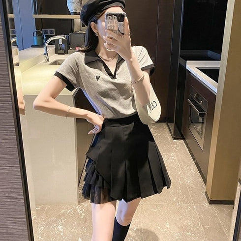 アシンメトリーデザインミニスカート